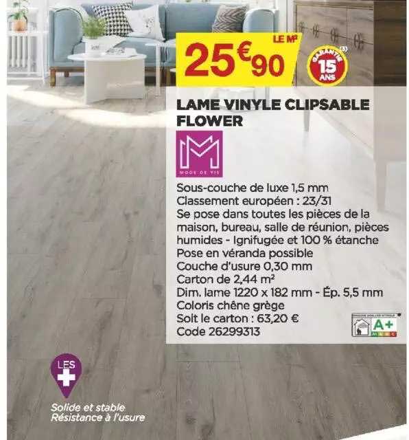 Lame Vinyle Clipsable Flower