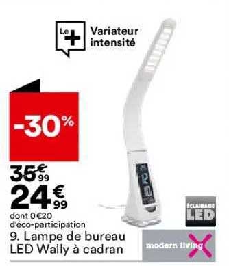 lampe de bureau led wally à cadran modern living