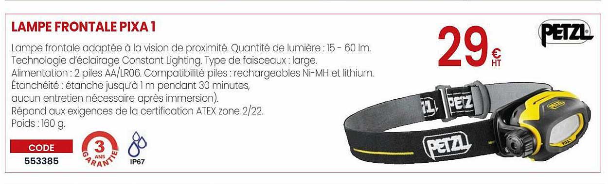 lampe frontale pixa 1