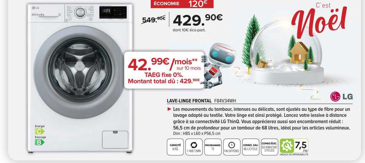 lave-linge frontal lg