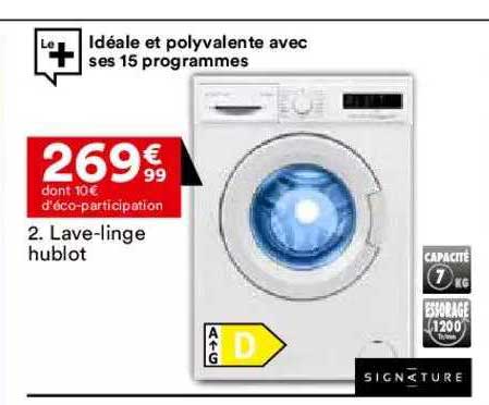 lave-linge hublot signature