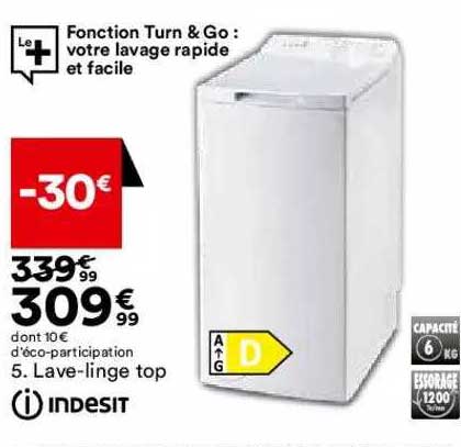 lave-linge top indesit