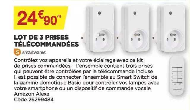 Lot De 3 Prises Télécommandées Smartwares