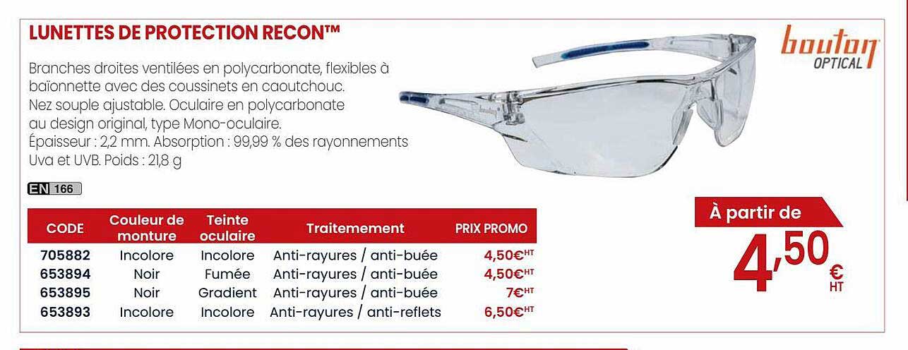 lunettes de protction recon