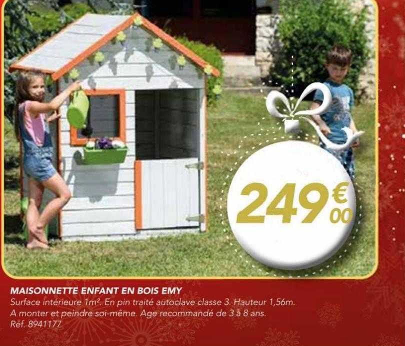 maisonnette enfant en bois emy
