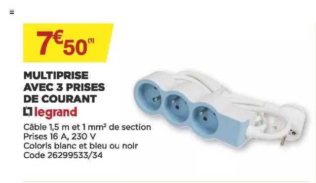 multiprise avec 3 prises de courant le grand