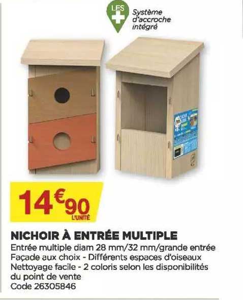 nichoir à entrée multiple