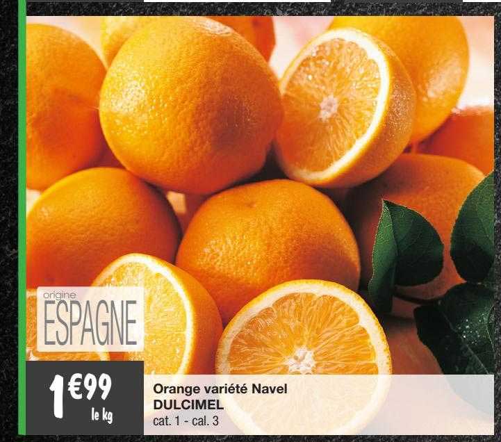 orange variété navel dulcimel