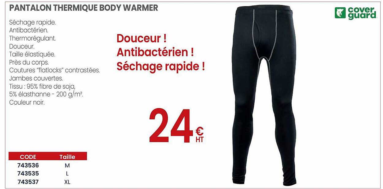 pantalon thermique body warmer