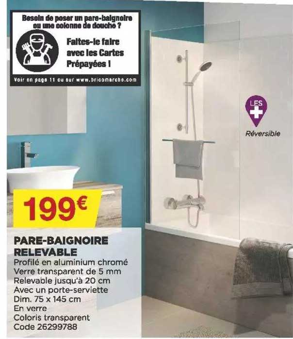 pare-baignoire relevable