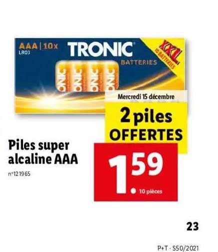 piles super alcaline aaa