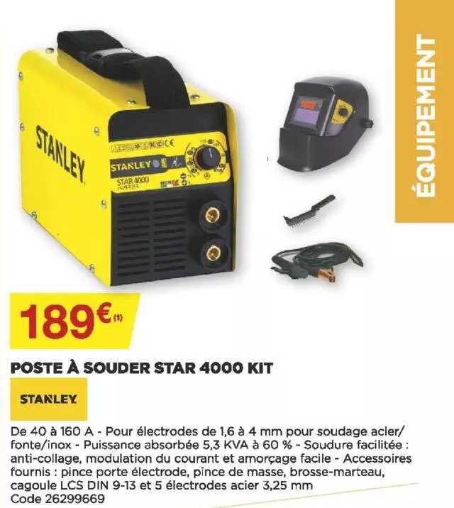 poste à souder star 4000 kit stanley