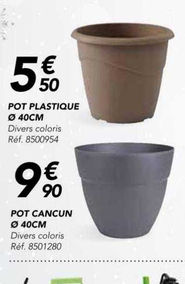 pot plastique ø40 cm, pot cancun ø40 cm