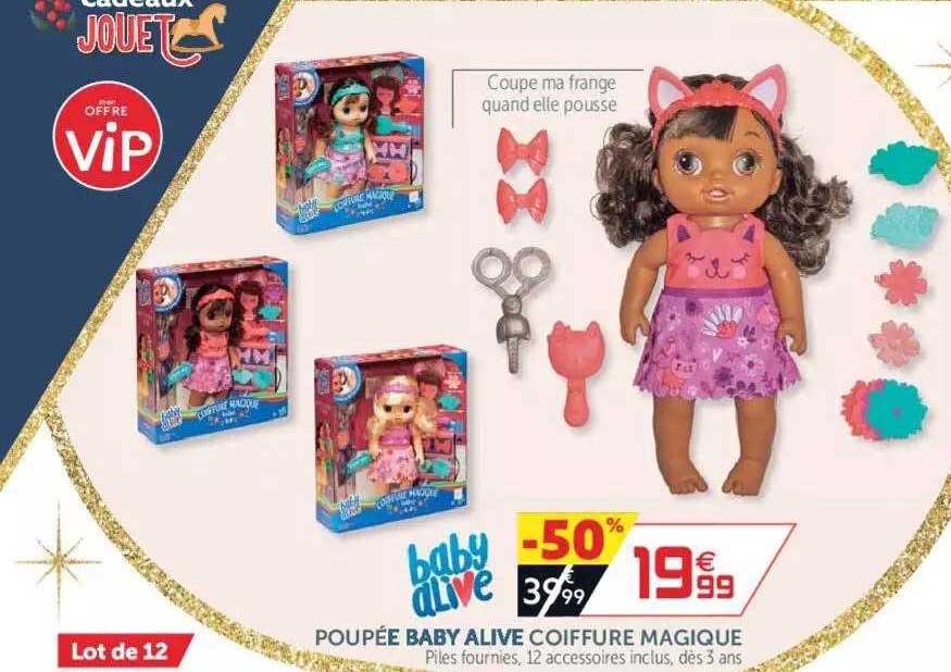 poupée baby alive coiffure magique