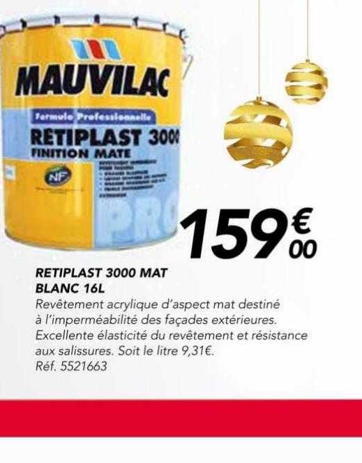 Retiplast 3000 Mat Blanc 16l