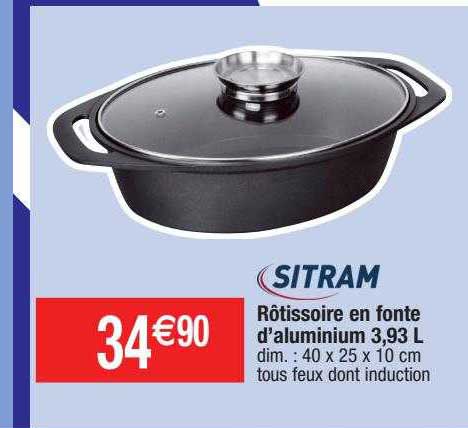 rôtissoire en fonte d'aluminium sitram
