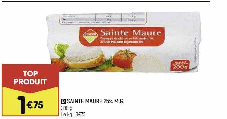 sainte maure 25% m.g.