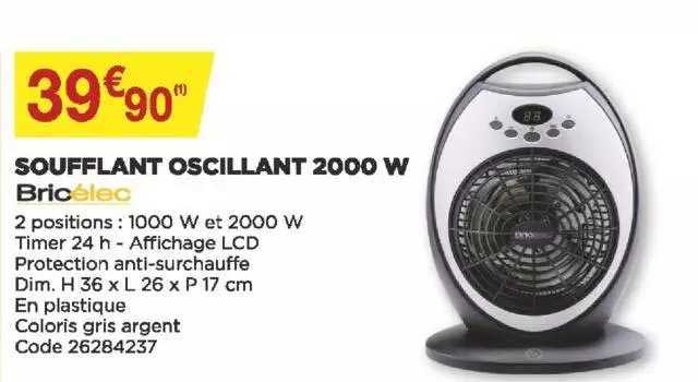 soufflant oscillant 2000 w bricélec