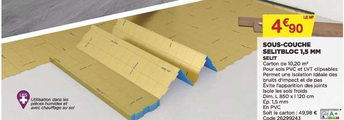 sous-couche selitbloc 1,5 mm selit