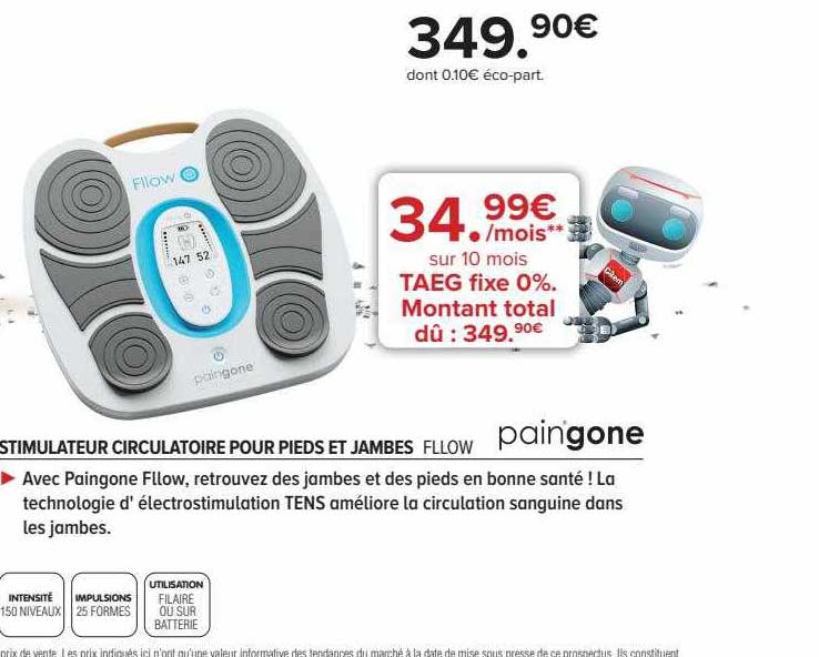 stimulateur circulatoire pour pieds et jambes paingone
