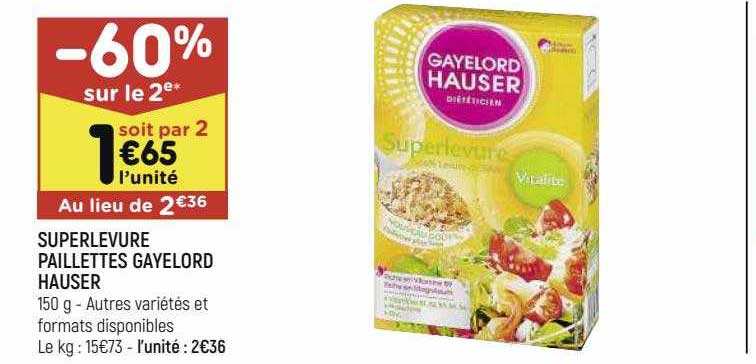 superlevure paillettes gayelord hauser