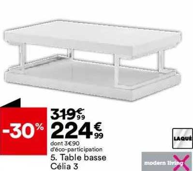 table basse célia 3 modern living