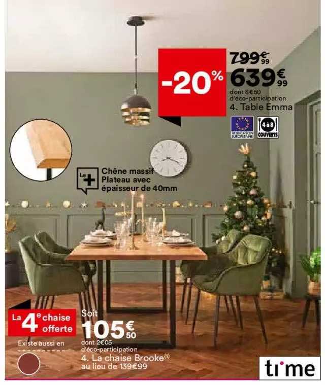 table emma, la chaise brooke time