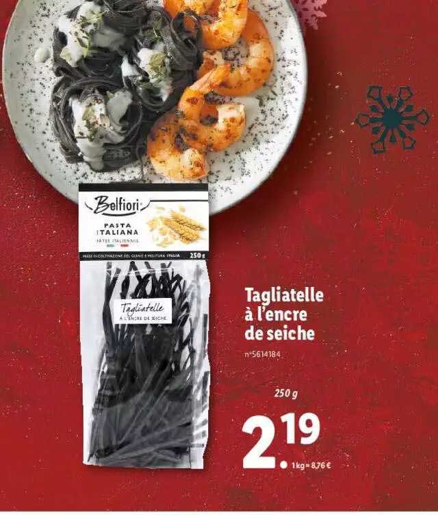 tagliatelle à l'encre de seiche