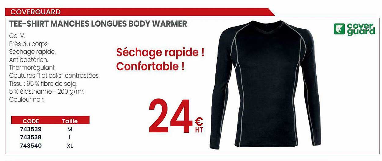 tee-shirt manches longues body warmer