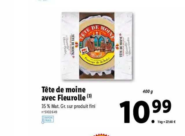 tête de moine avec fleurolle