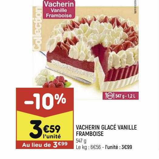 vacherin glacé vanille framboise