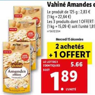 vahiné amandes effilées