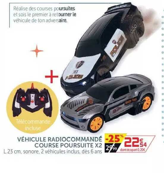 véhicule radiocommandé course poursuite x2