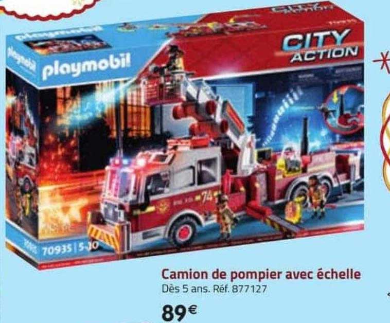 Camion De Pompier Avec échelle Playmobil