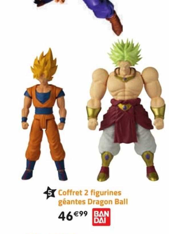 coffret 2 figurines géantes dragon ball bandai