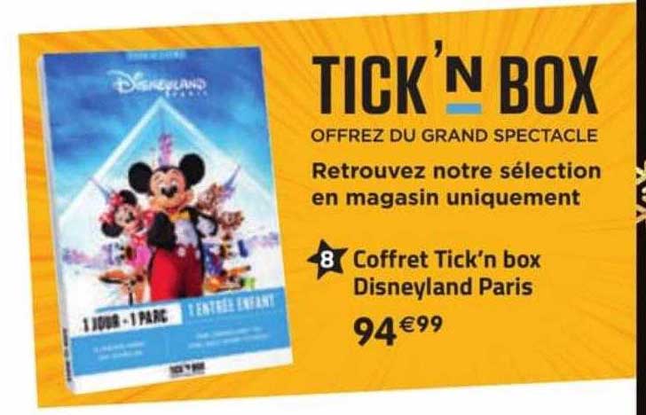coffret tick'n box disneyland paris