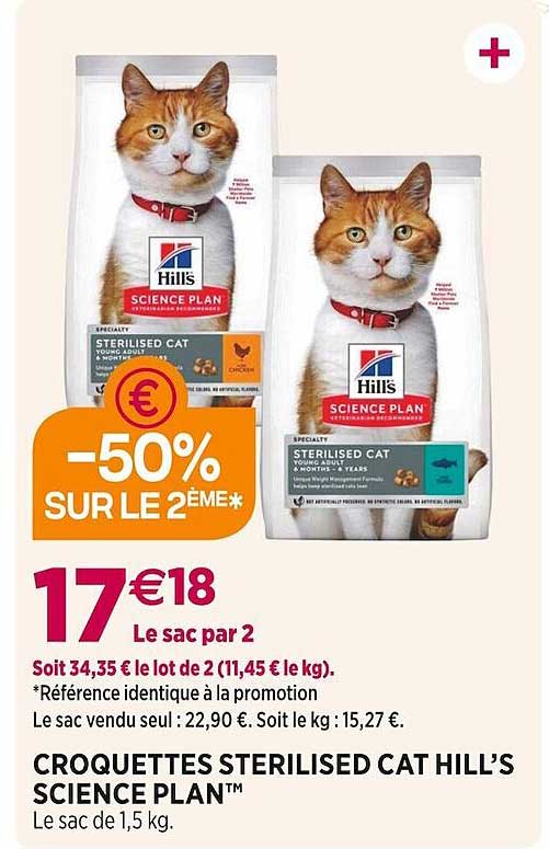 croquettes sterilised cat hill's science plan