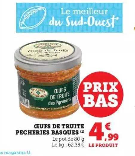 œufs De Truite Pêcheries Basques
