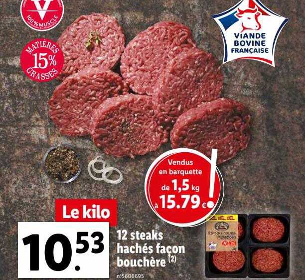 12 steaks hachés façon bouchère