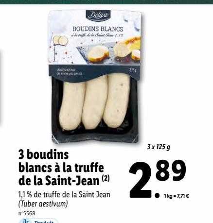 3 Boudins Blancs à La Truffe De La Saint-jean Deluxe