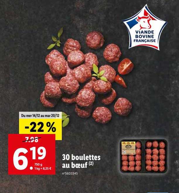 30 Boulettes Au Bœuf