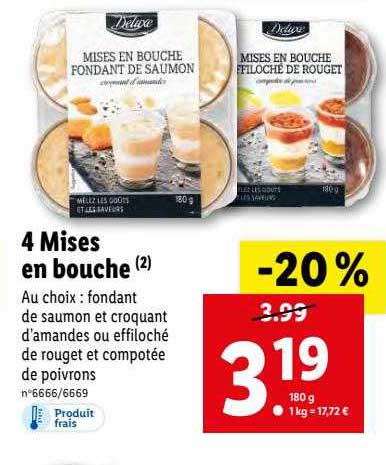 4 mises en bouche deluxe