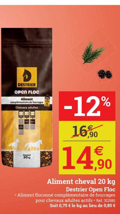 aliment chefal 20kg destrier open floc
