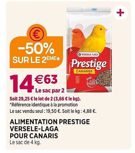 alimentation prestige versele-laga pour canaris