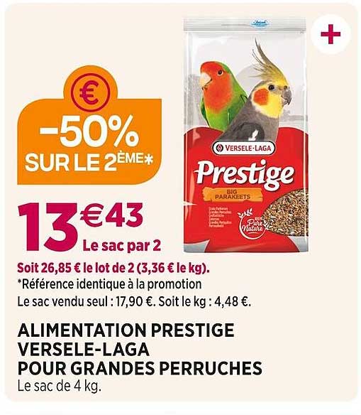 alimentation prestige versele-laga pour grandes perruches