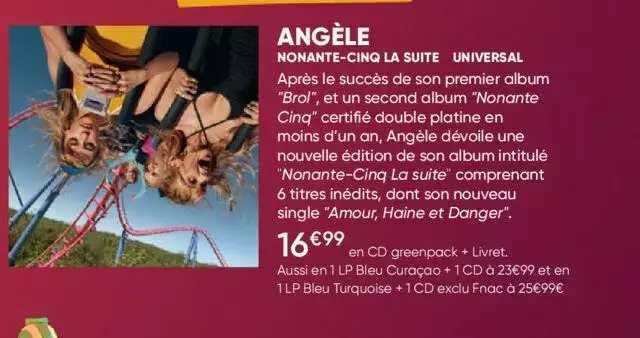 Angèle - Nonante-cinq La Suite - Universal