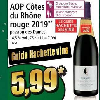 aop côtes du rhône rouge 2019 passion des dames