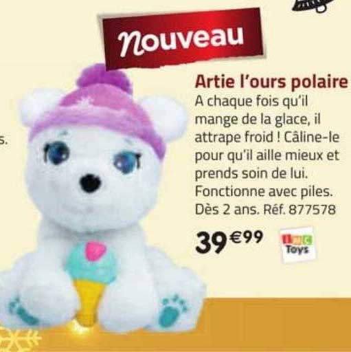 artie l'ours polaire imc toys