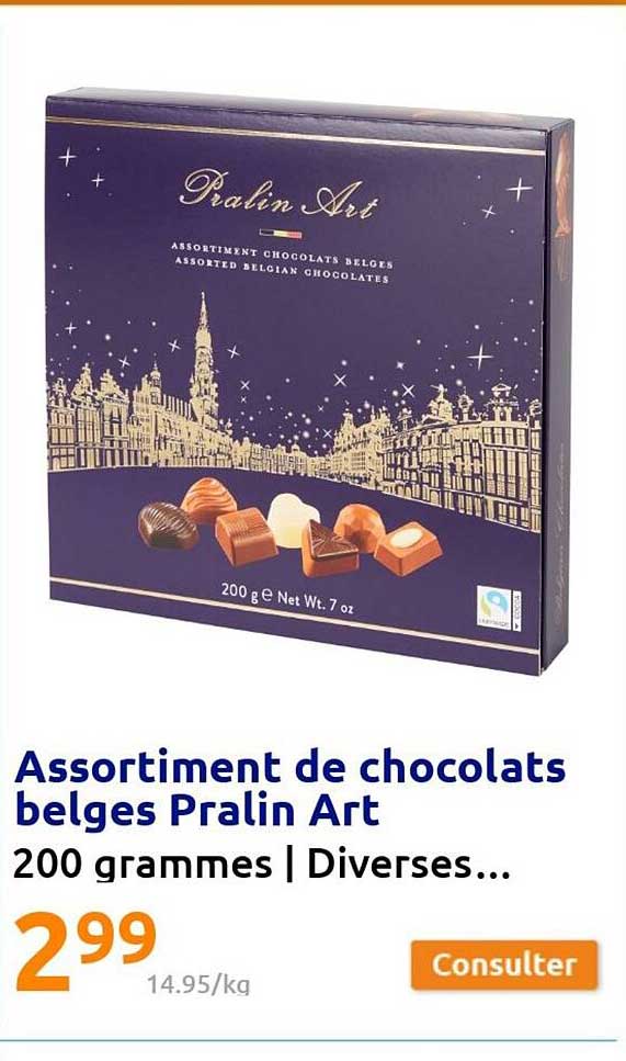 Assortiment De Chocolats Belges Pralin Art