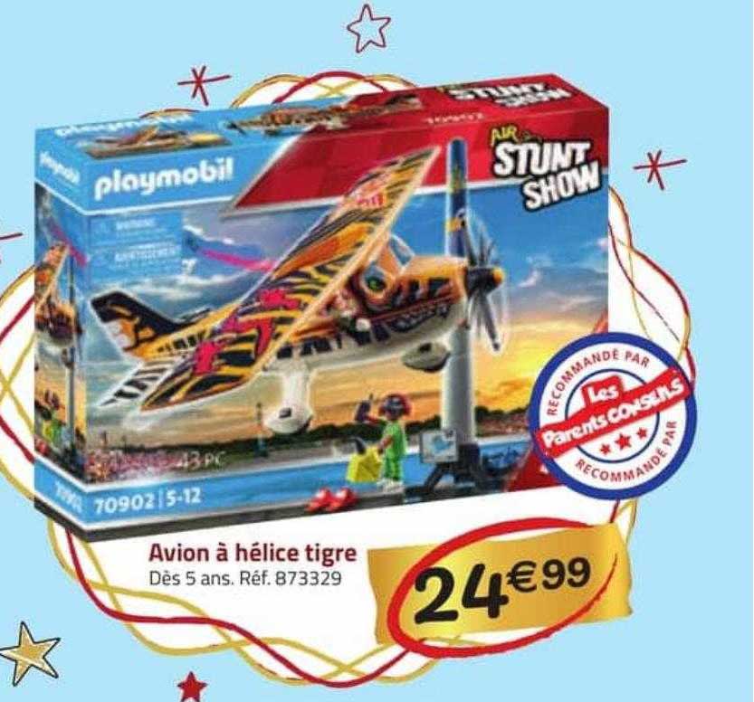 avion à hélice tigre playmobil
